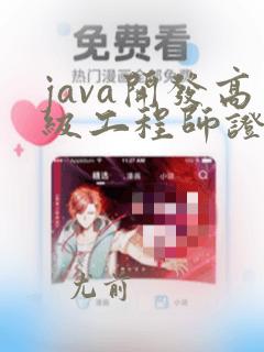 java开发高级工程师证书