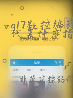 g17数控编程代表什么指令