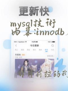 mysql技术内幕:innodb存储引擎