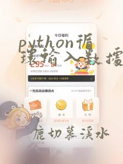 python循环输入数据