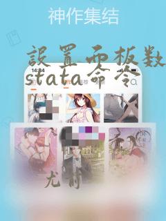 设置面板数据的stata命令