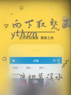 向下取整函数python