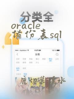 oracle 备份表sql