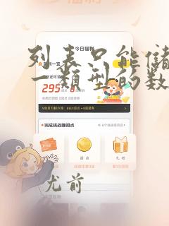 列表只能储存同一类型的数据