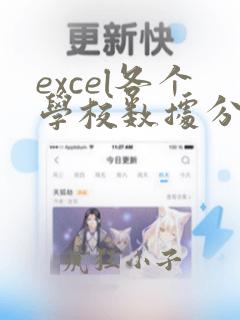 excel各个学校数据分析图表