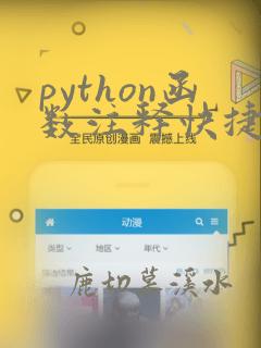python函数注释快捷键