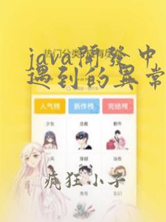 java开发中遇到的异常