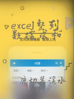 excel整列数据求和