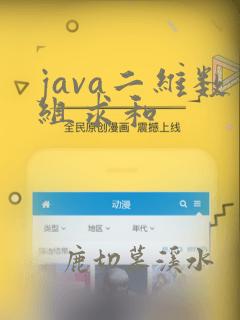 java二维数组求和