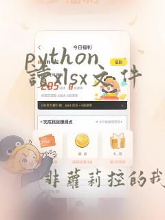 python 读xlsx文件