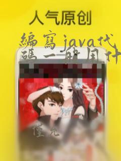 编写java代码一般用什么