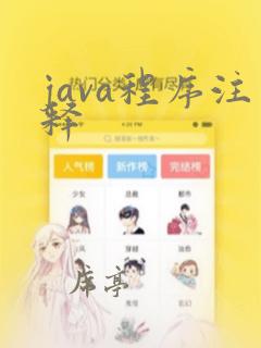 java程序注释