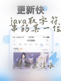 java取字符串的某一位