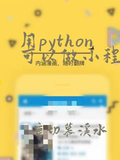 用python可以做小程序吗