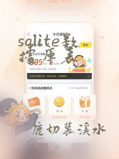 sqlite数据库表