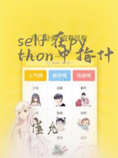 self在python中指什么