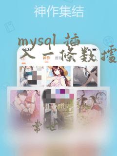 mysql 插入一条数据