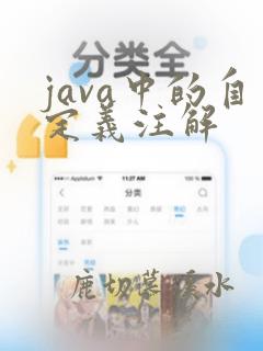 java中的自定义注解