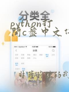python打开c盘中文件