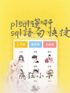 plsql运行sql语句快捷键