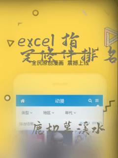 excel 指定条件排名函数