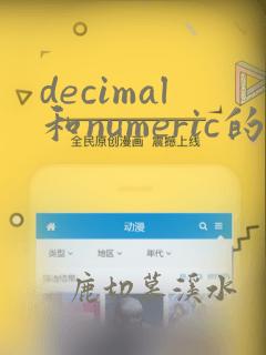 decimal和numeric的区别