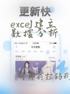 excel建立数据分析