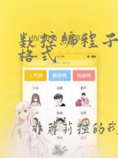 数控编程子程序格式