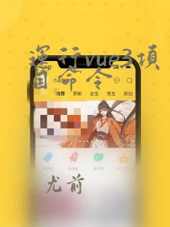 运行vue3项目命令
