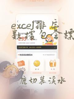 excel排序数据包含标题不能勾选