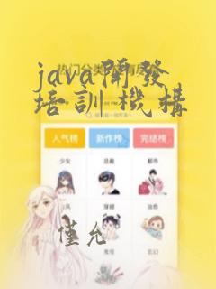 java开发 培训 机构