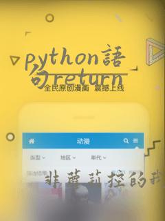 python语句return