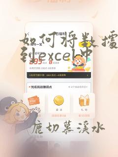 如何将数据复制到excel中