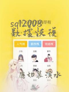 sql2008数据恢复