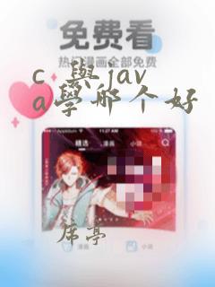 c 与java学哪个好