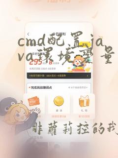 cmd配置java环境变量