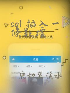 sql 插入一条数据
