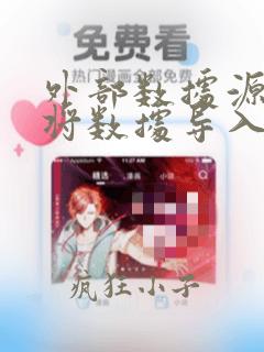 外部数据源用于将数据导入excel