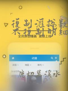 复制汇总数据,不复制明细数据