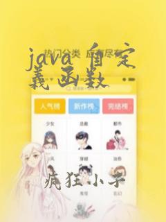 java 自定义函数