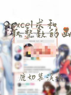 excel求和取整数的函数