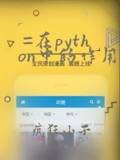 =在python中的作用