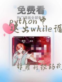 python中退出while循环