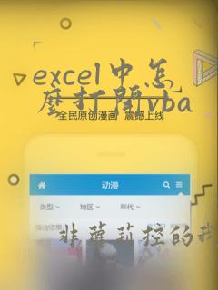 excel中怎么打开vba