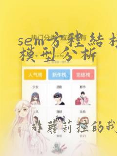 sem方程结构模型分析