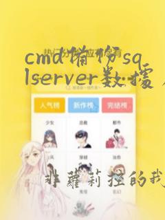 cmd备份sqlserver数据库