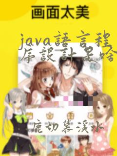 java语言程序设计是啥