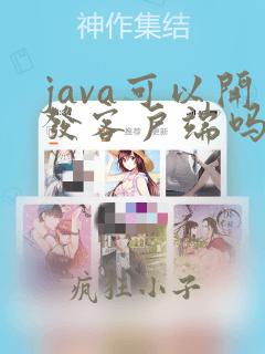 java可以开发客户端吗