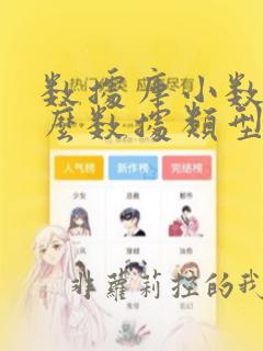 数据库小数用什么数据类型