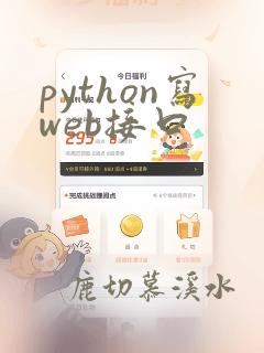 python写web接口